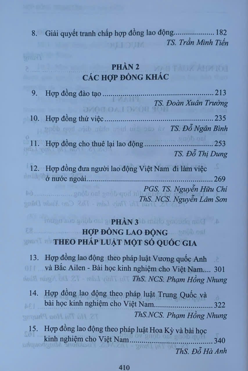 Hợp đồng trong lĩnh vực lao động
