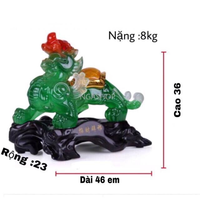 Tượng tỳ hưu phong thuỷ trang trí nội thất khai trương chiêu tài , màu vàng,-dài 46 x rộng 23 x cao 36cm