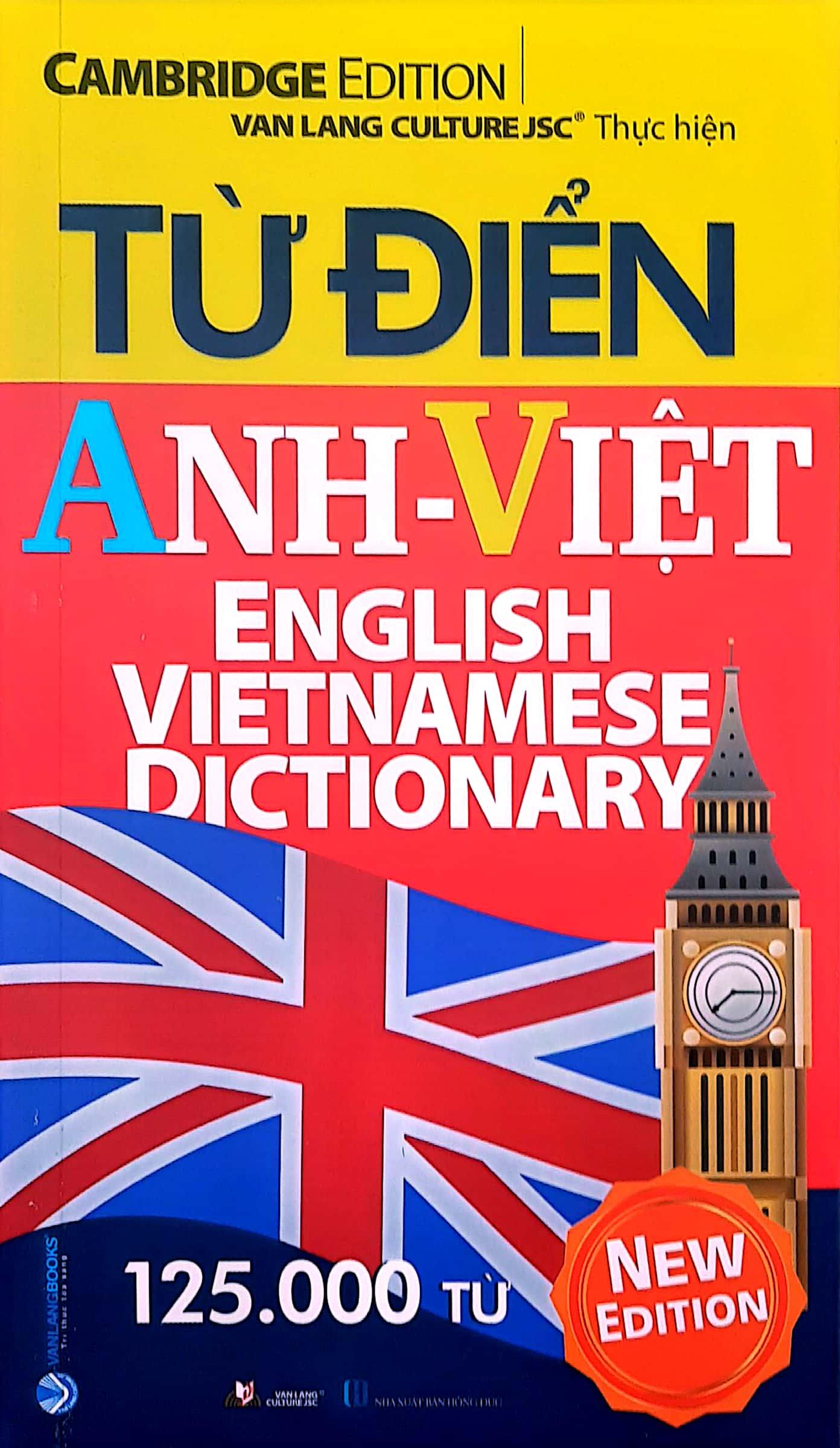 Từ Điển Anh-Việt 125.000 Từ (Tái Bản 2024)