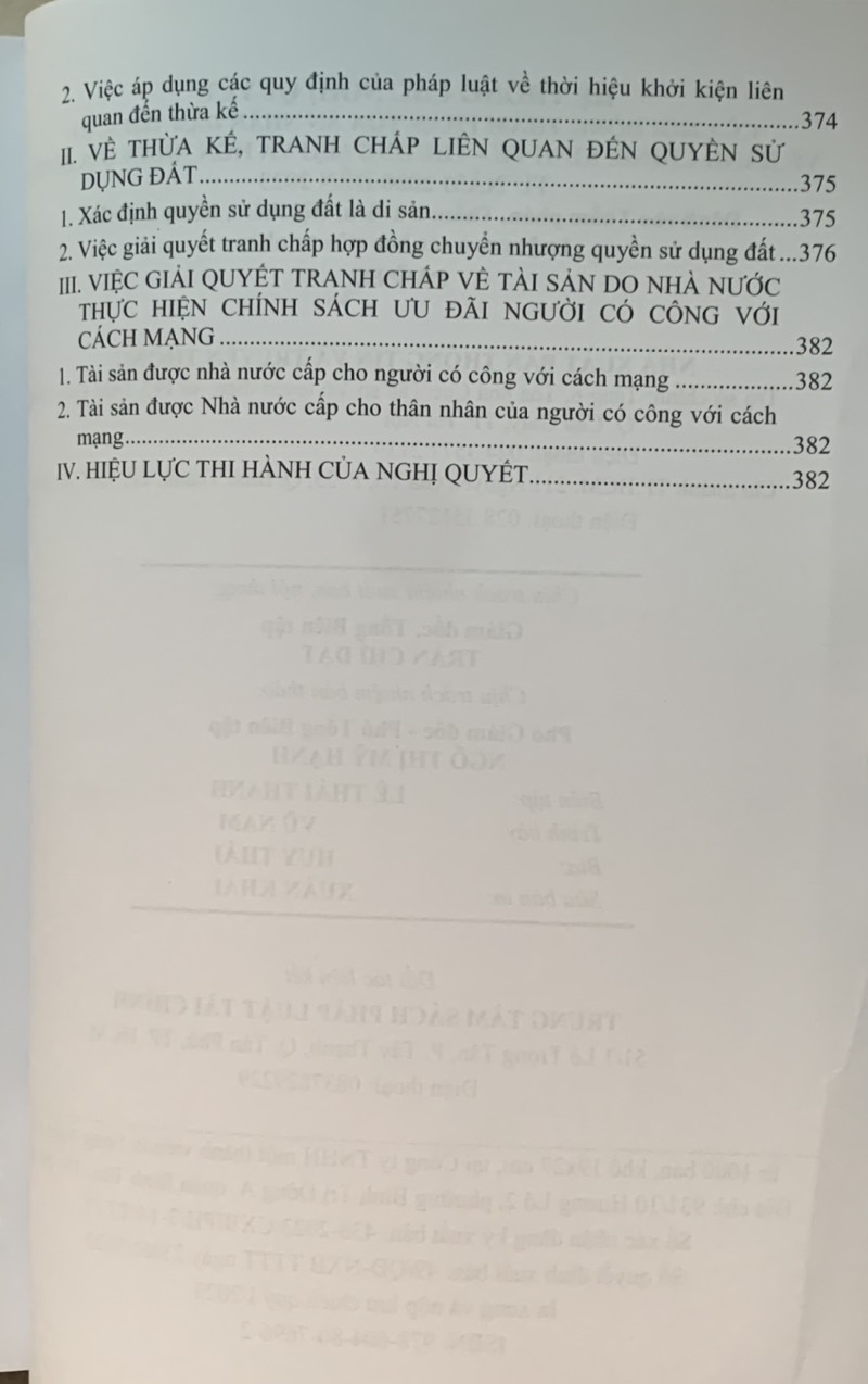 Hệ Thống Các Nghị Quyết Của Hội Đồng Thẩm Phán Tòa Án Nhân Dân Tối Cao Về Hành Chính, Kinh Tế, Thương Mại Và Hôn Nhân Gia Đình Từ Năm 2000 Đến 2023 