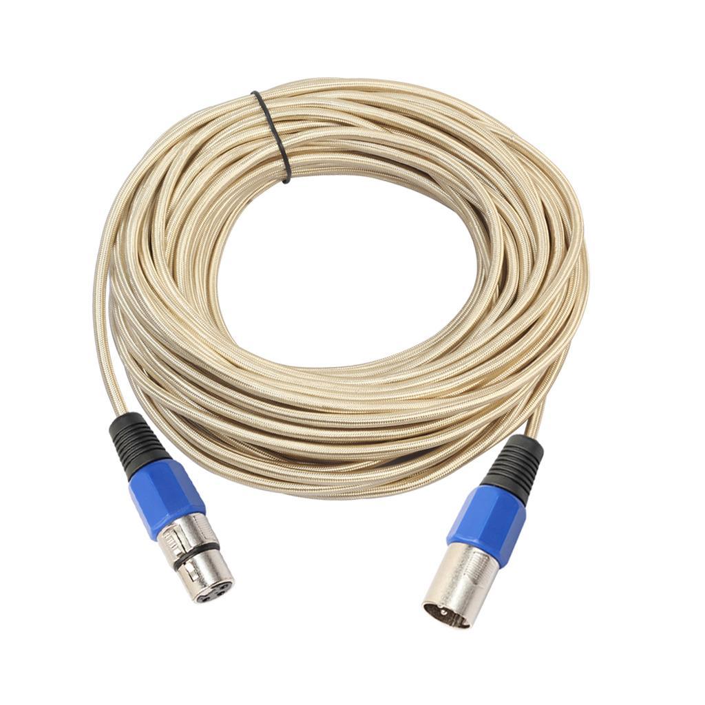 Stereo XLR Male to Female Microphone Mic Cable for Guitar Amplifier