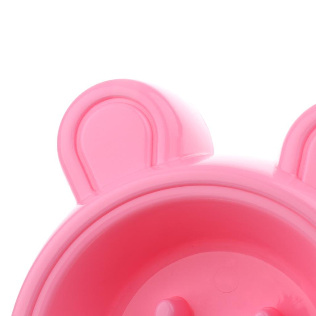 Pet Dog Cat Rabbit Slow Food Feeder Healthy Gulp Feed Dish Bowl