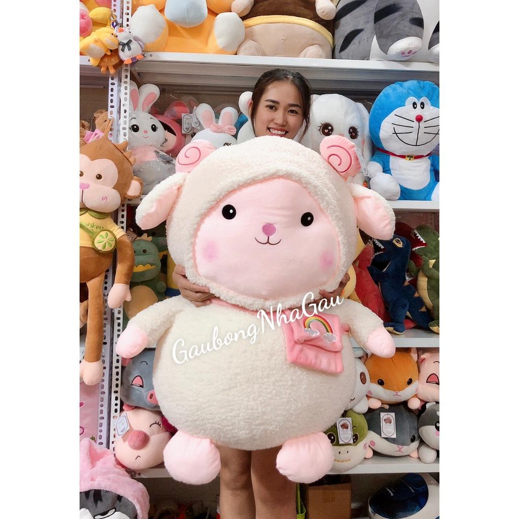 Gối bông Cừu Túi Chéo cao cấp siêu dễ thương đủ size