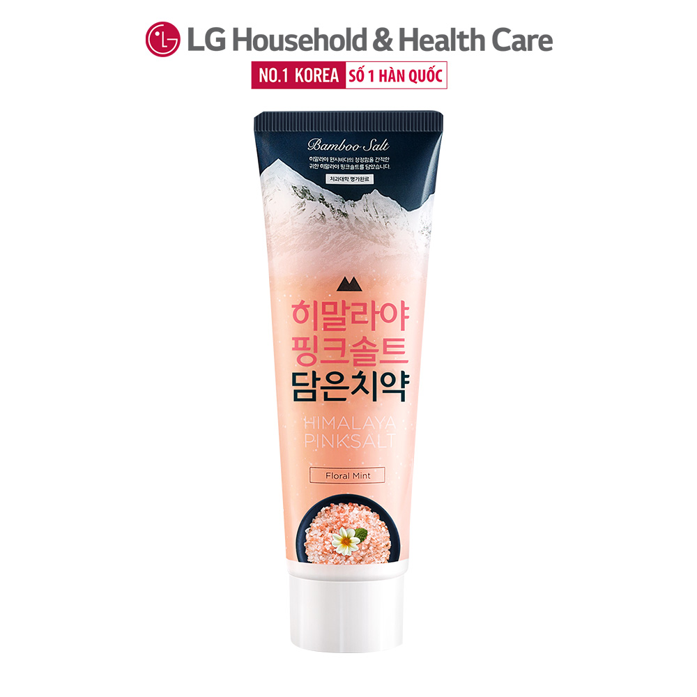 Bộ 3 Kem đánh răng dạng tuýp Bamboo Salt Himalaya Pinksalt Toothpaste Floral Mint 100g