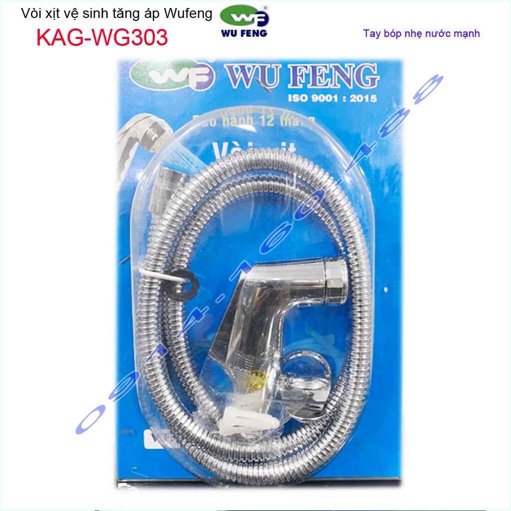 Vòi xịt vệ sinh KAG-WG303 Chrome, Vòi nhấn rửa nhà tắm tia nước thẳng xịt mạnh sử dụng siêu bền