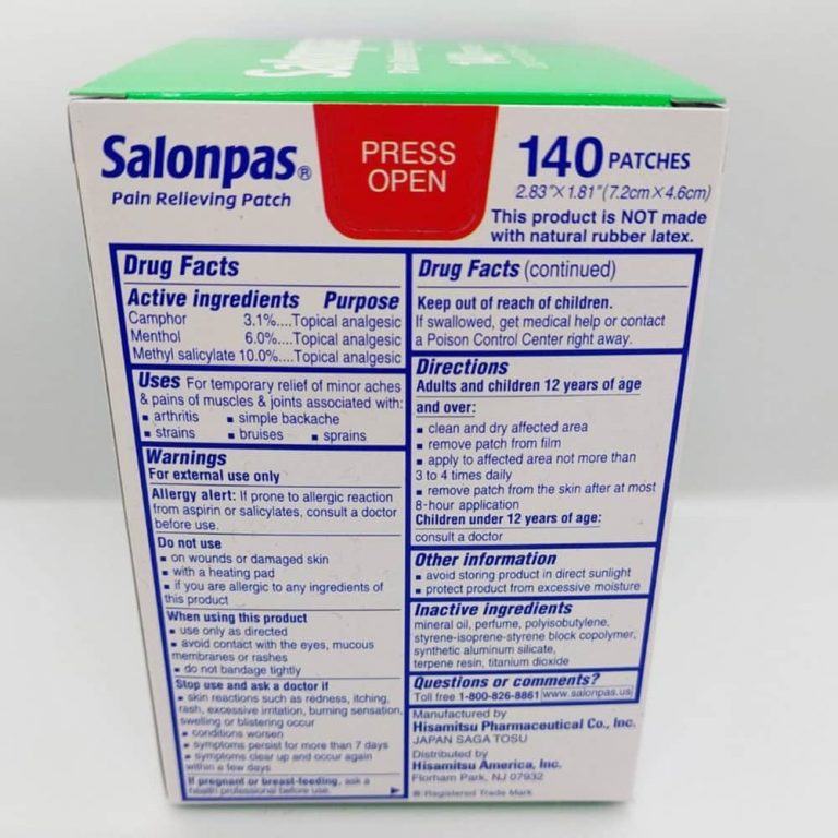 Hộp Miếng Dán Giảm Đau Salonpas Painn Relieving - Mỹ