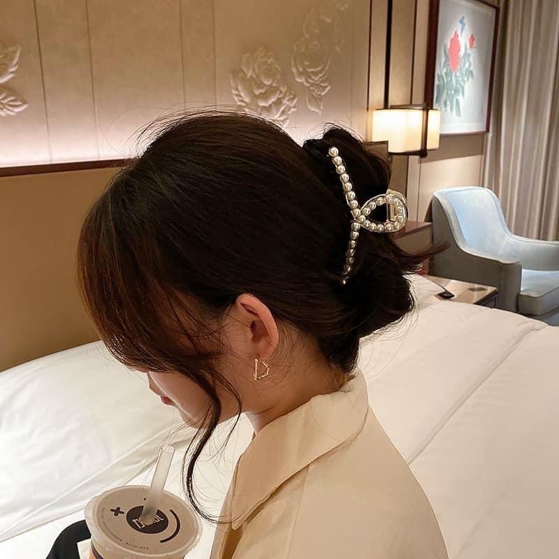 Kẹp càng cua gắp tóc phối ngọc xinh