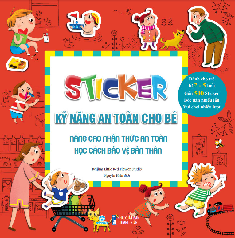 Sách  Bộ 6 cuốn Sticker Kỹ năng an  toàn cho bé - ndbooks