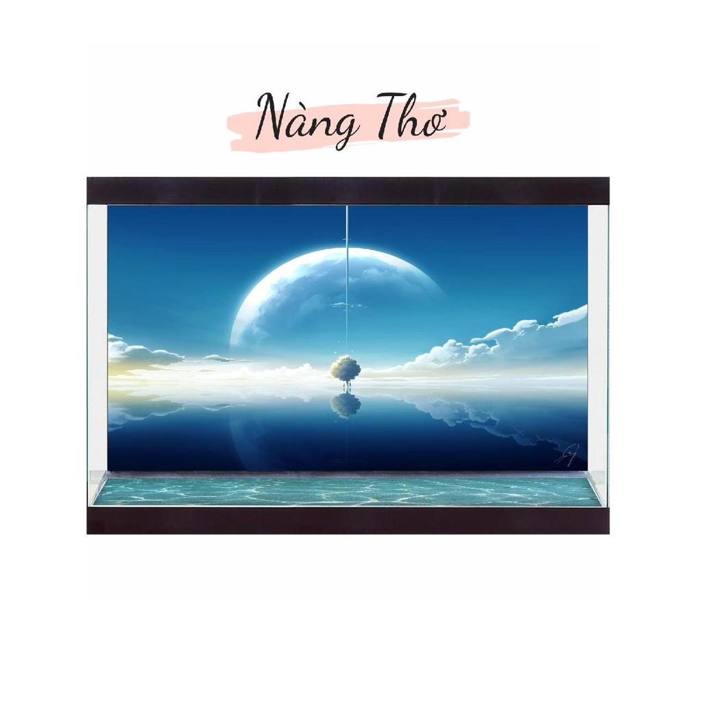 TRANH MẶT TRĂNG DÁN HỒ CÁ NHIỀU KÍCH THƯỚC_DECAL VIP