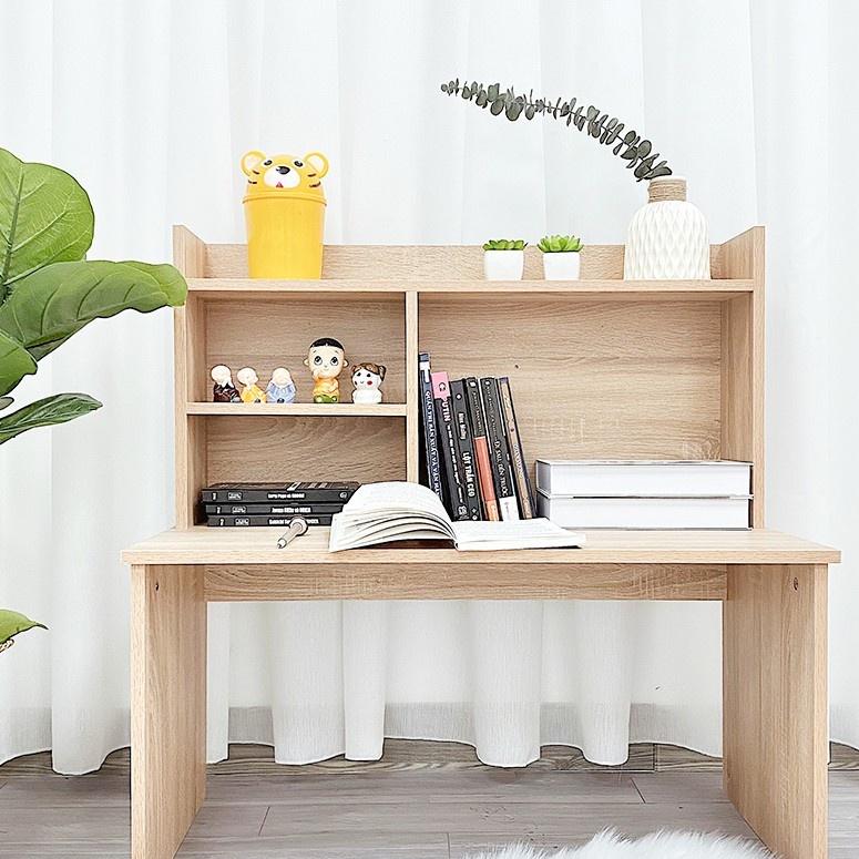 Bàn Làm Việc, Bàn Học Ngồi Bệt Vân Gỗ, Có Giá Sách Thông Minh, Tiện Lợi