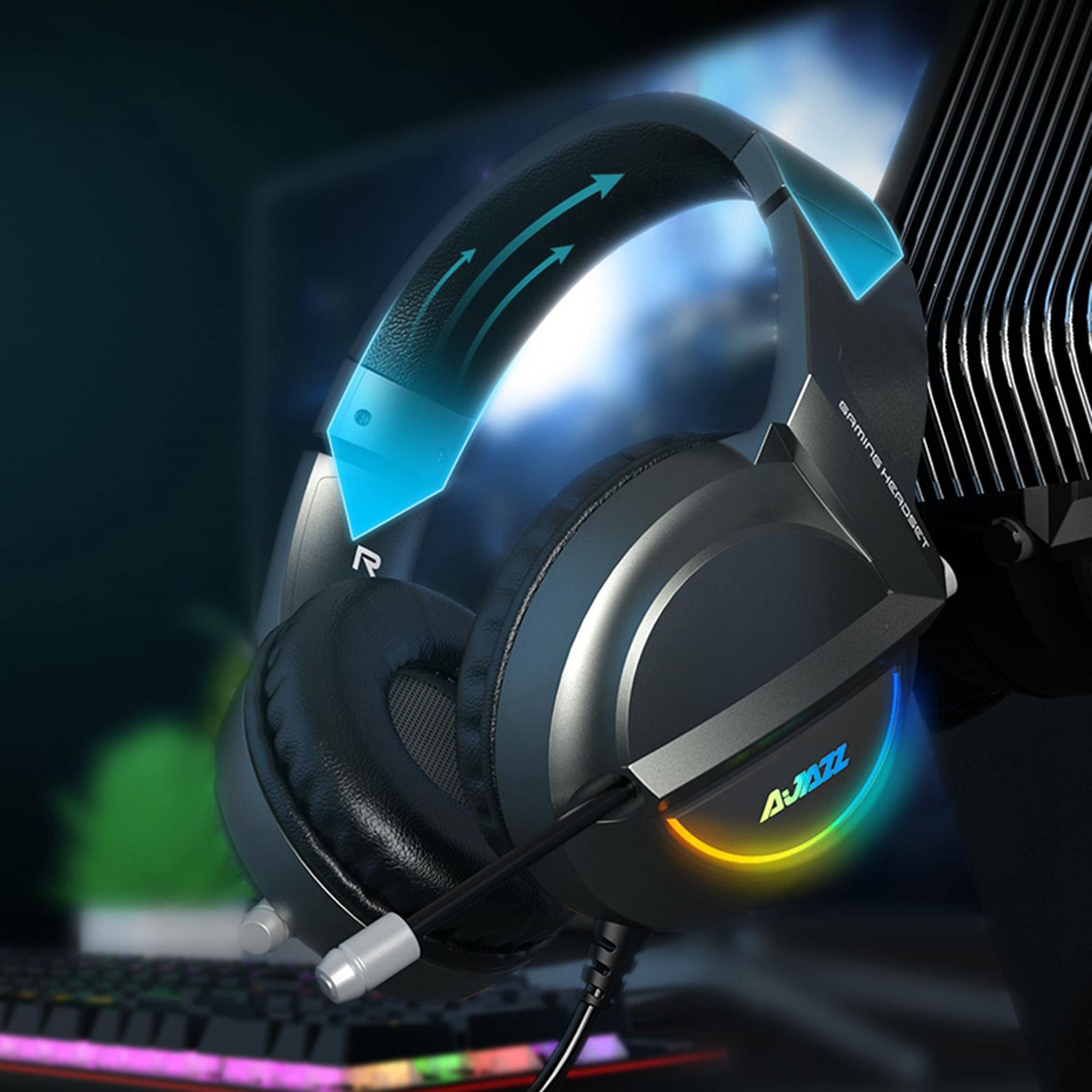 AX365 Gaming Headset 7.1 Channel Surround w/ Retractable MIC For PC Laptop