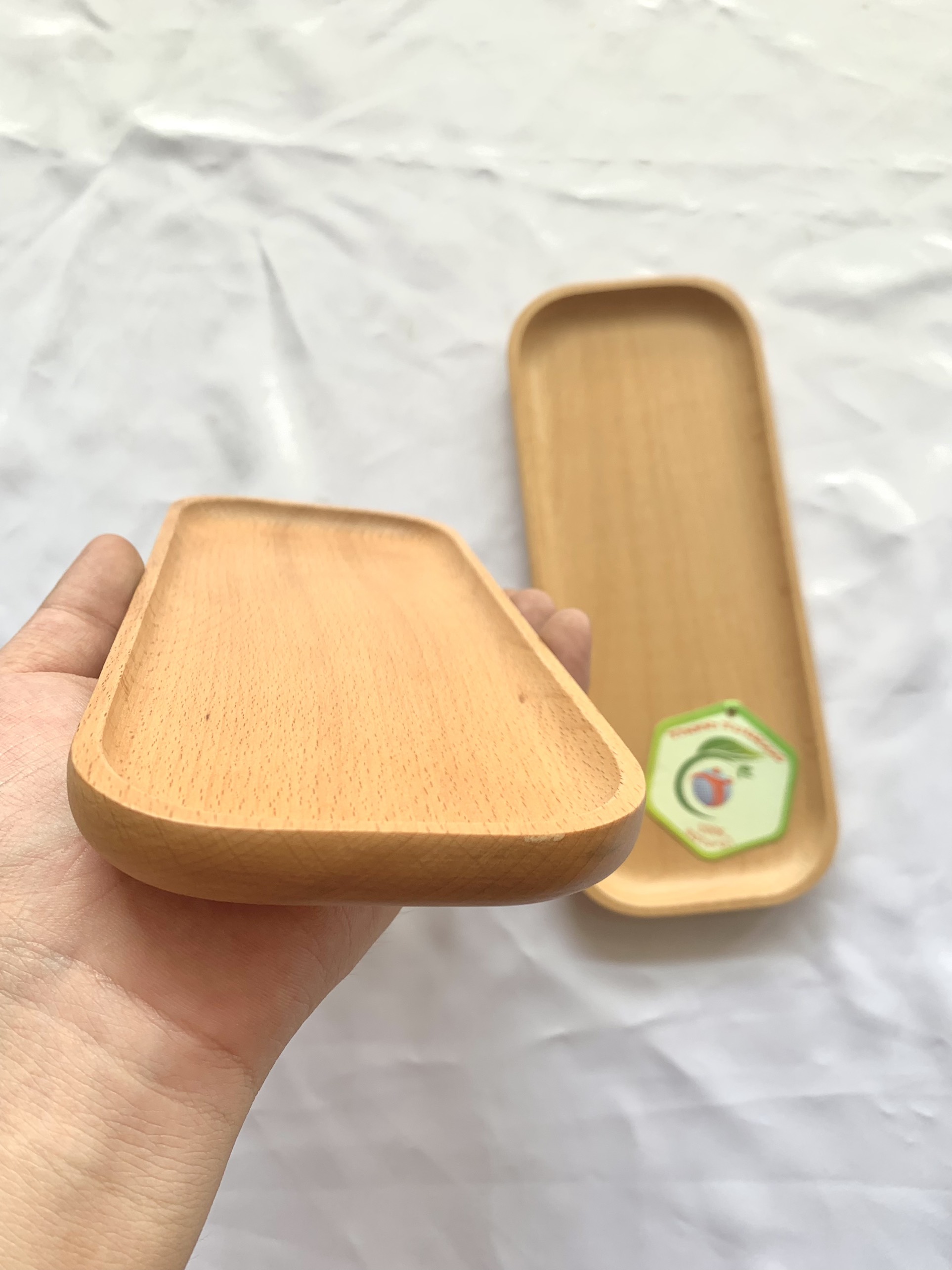 KHAY CHỮ NHẬT GỖ BEECH THANH TÚ 10X18CM