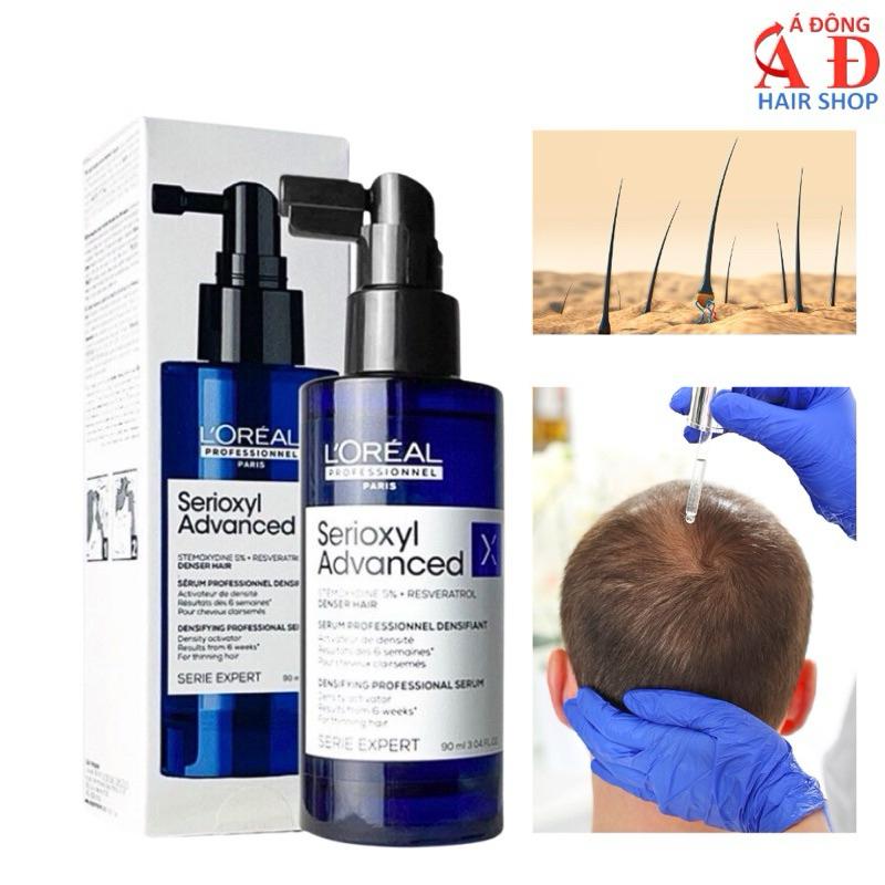Tinh Chất Mọc Tóc L'Oreal Serioxyl Stemoxydine 5% Scalp Advanced 90ml + Lược nhựa nâu Massage Đầu