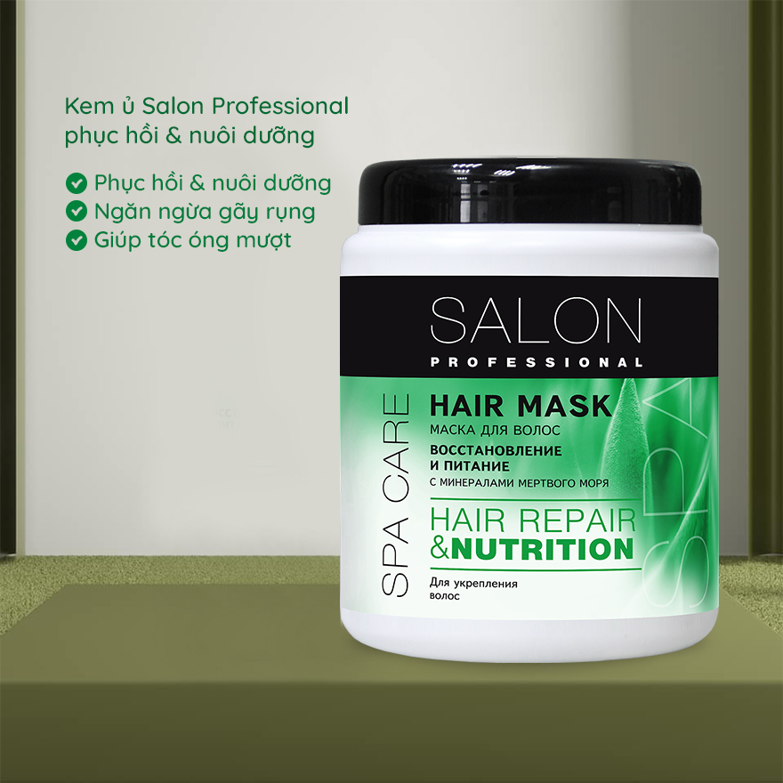 Combo gội ủ Salon Professional phục hồi và nuôi dưỡng tóc dành cho mái tóc yếu, dễ gãy rụng 1000ml