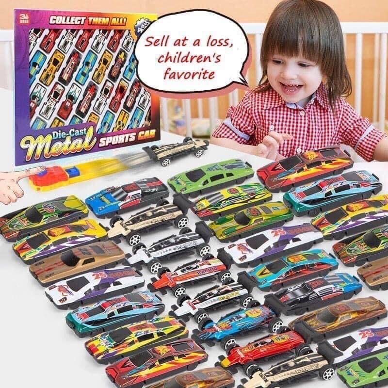 Sét 50 ô tô sắt cho bé chơi đủ các mẫu xe