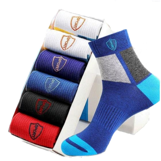 Combo 5 đôi tất cổ cao nam, vớ nam cotton cao cấp khử mùi thông hơi