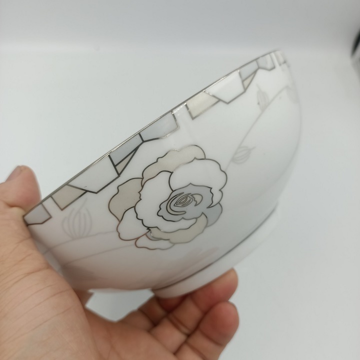 Tô phở sứ Long Phương Hoa Hồng Bạc Cao Cấp