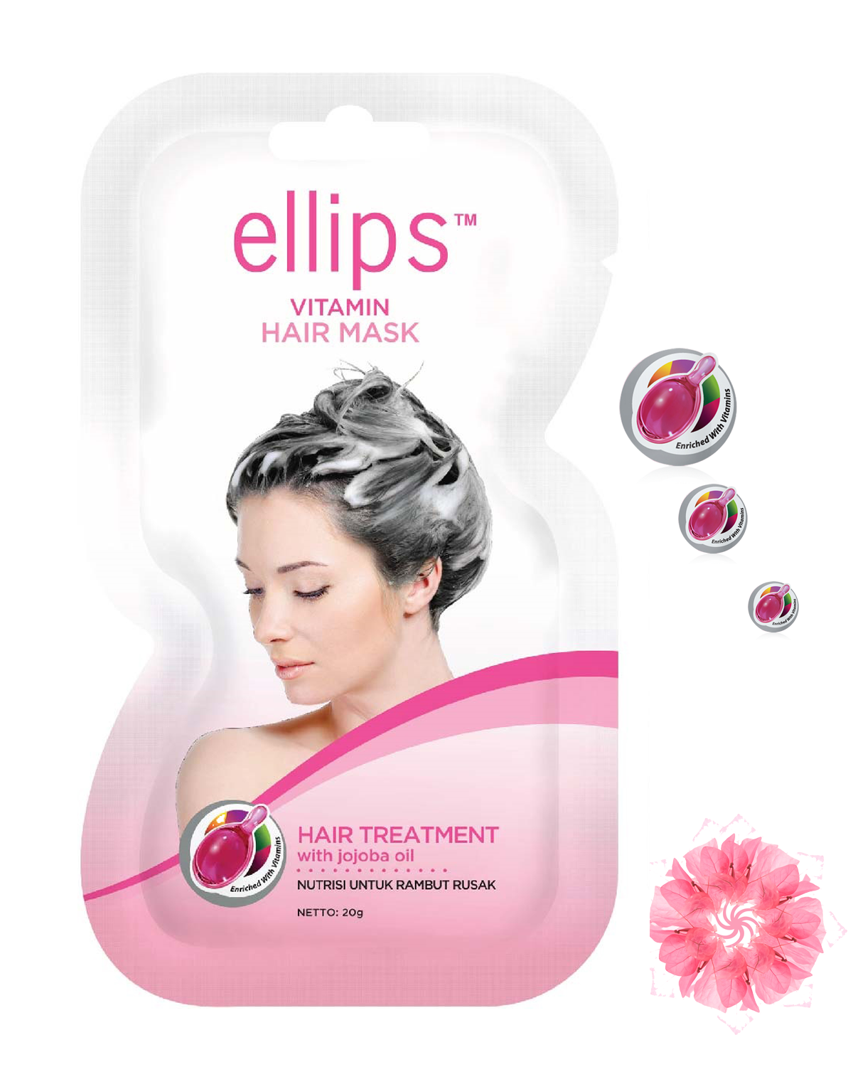 Kem ủ tóc phục hồi tóc hư tổn Ellips Vitamin Hair Mask Hair Treatment 20g