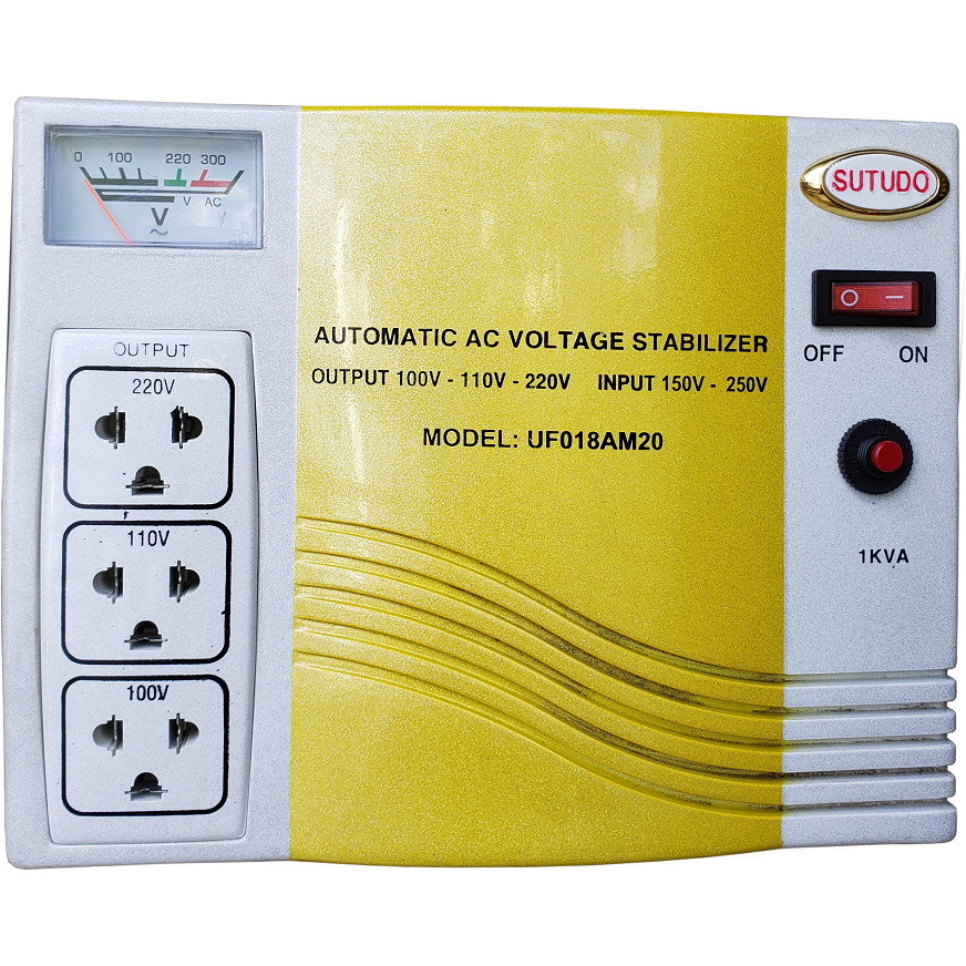 ỔN ÁP SUTUDO 1KVA - TRỄ 7 GIÂY - DÂY ĐỒNG 100%