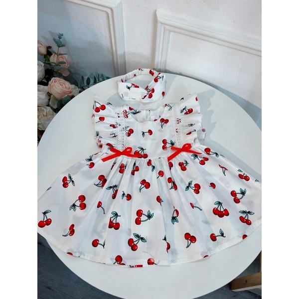 Váy bé gái quả cherry quả chery