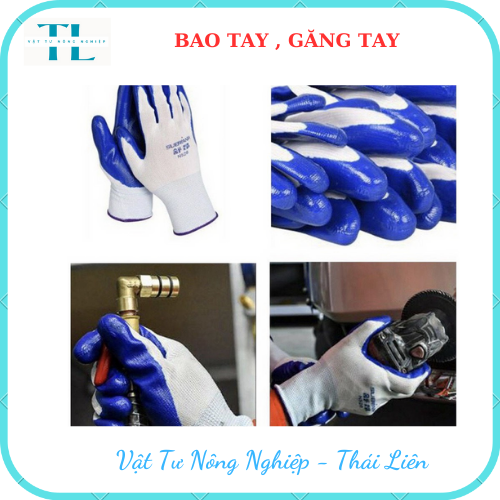 Bộ Găng Tay Làm Vườn Phủ Cao Su Chống Trượt, Bao tay Bảo hộ lao động,Độ Bền Cao, Dễ Sử Dụng