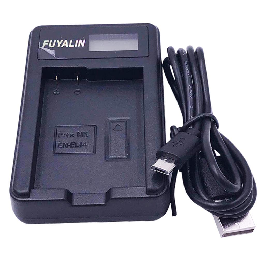 EN-EL14 Battery Charger for Nikon D3100 D3300 D3400 D3500 D5100 D5300