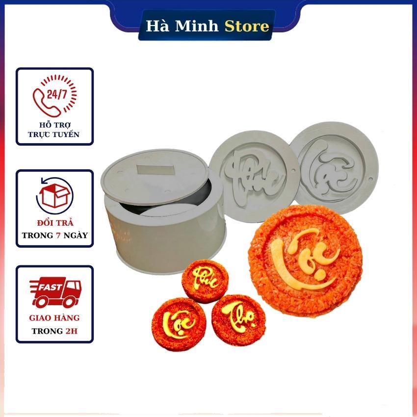 Khuôn xôi phúc lộc thọ, khuôn xôi 12x7cm nhựa chịu lực khuôn bánh Hà Minh Store