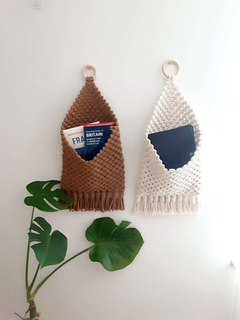 Túi Macrame treo tường tiện lợi TM01- Đựng đồ tiện dụng, lưu trữ đa năng, trang trí nhà cửa