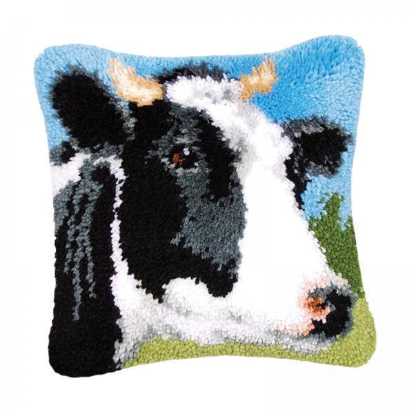 2-3pack DIY Latch Hook Kit Throw Pillow Cover Craft for Embroidery Carpet Cow