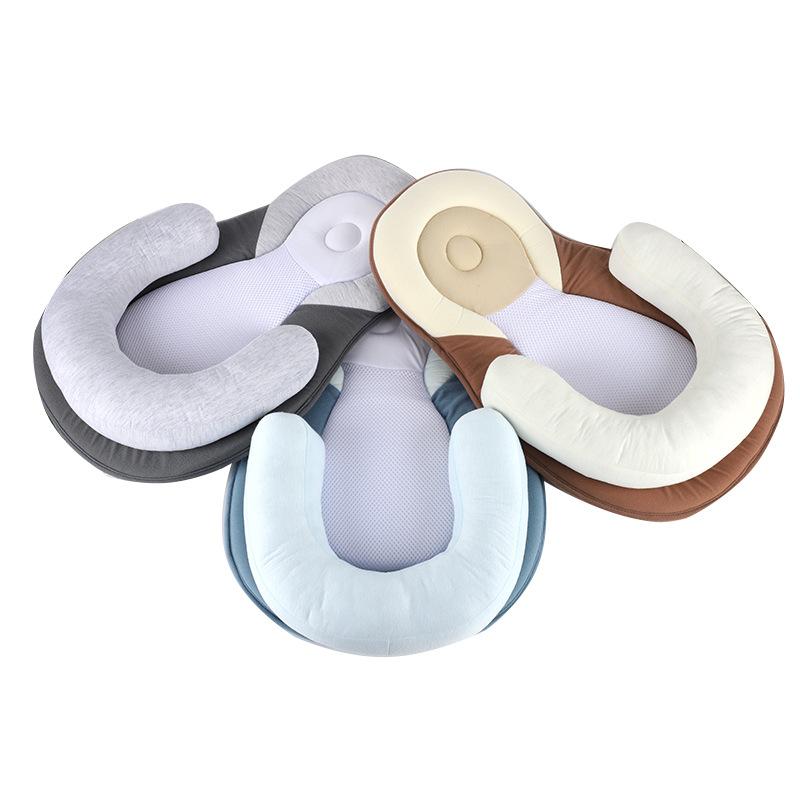 Gối Cho Bé Sơ Sinh Ngủ Hỗ Trợ Gối Lõm Hoạt Hình Cho Bé Đệm Ngăn Ngừa Phẳng Đầu Gối Em Bé Trào Ngược Giường