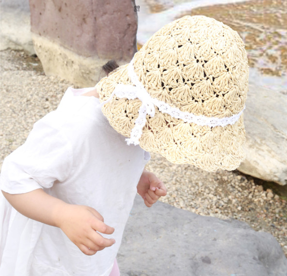 Mũ cói móc thời trang cho bé yêu, nón chống nắng tạo kiểu cho bé