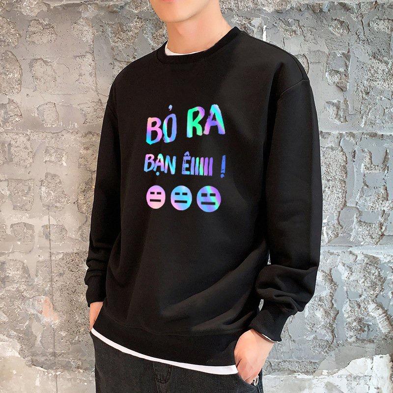 Áo sweater Bỏ Ra Bạn Êiii Phản Quang unisex nam nữ phong cách hàn quốc form rộng – ST197- babitrendy