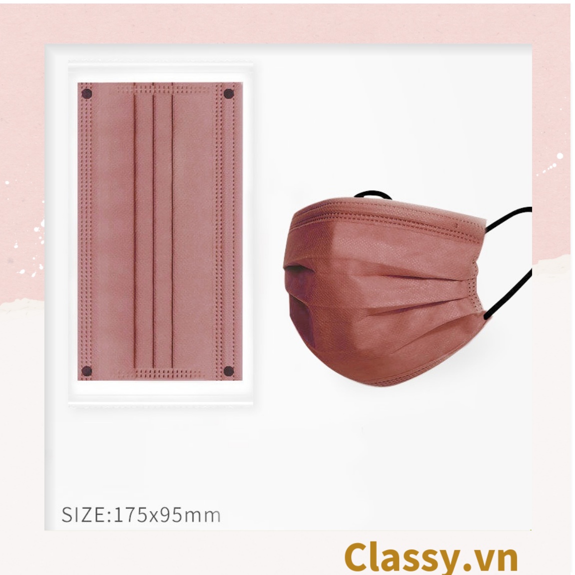 Khẩu trang Classy bằng vải không dệt giúp kháng khuẩn PK1387 (Giá 1 chiếc)