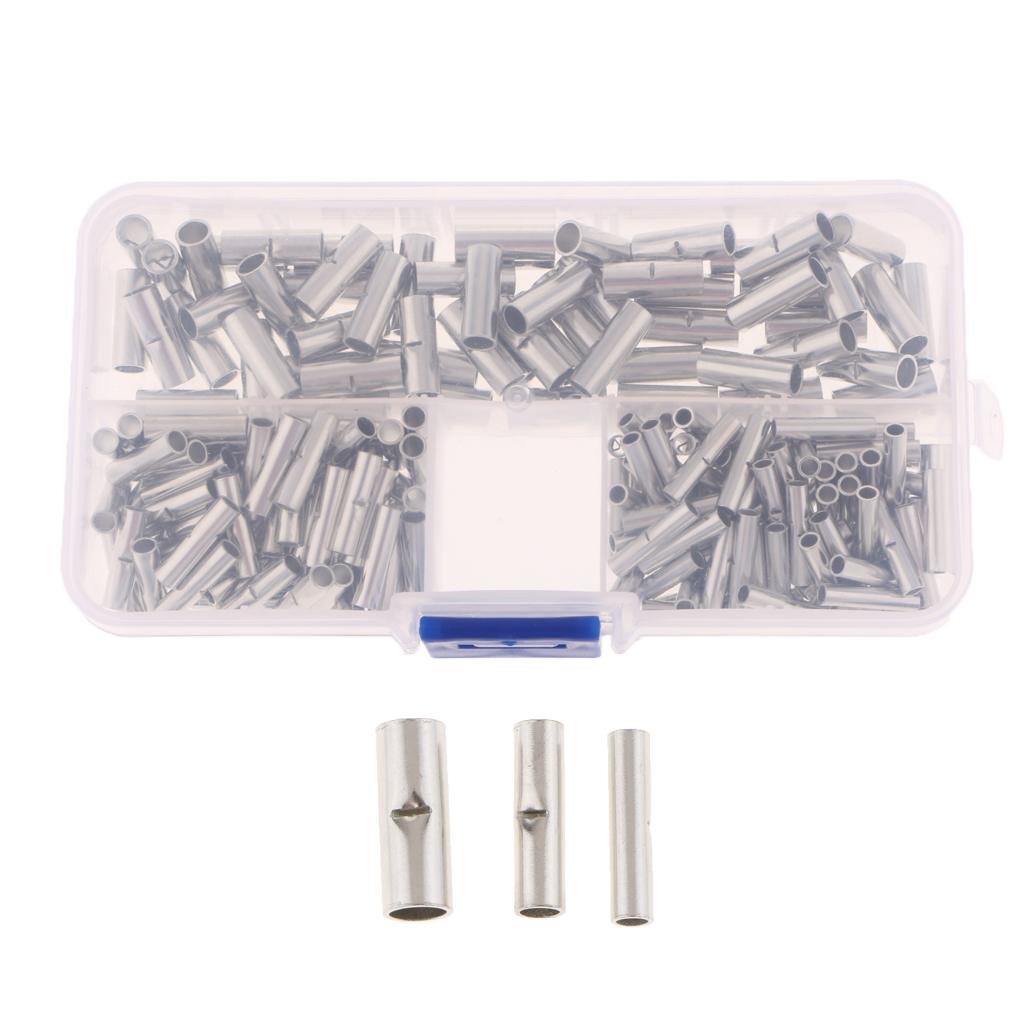 200 Pieces Non-Insulated Butt Crimp Connectors AWG 22-16 16-14 12-10