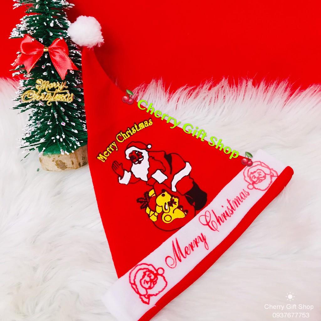 Nón Noel Vải Nhung Nón Noel Cho Bé - Ảnh Shop Chụp