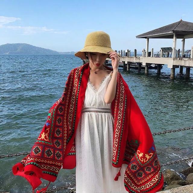 Khăn choàng boho đi biển / khăn choàng vintage