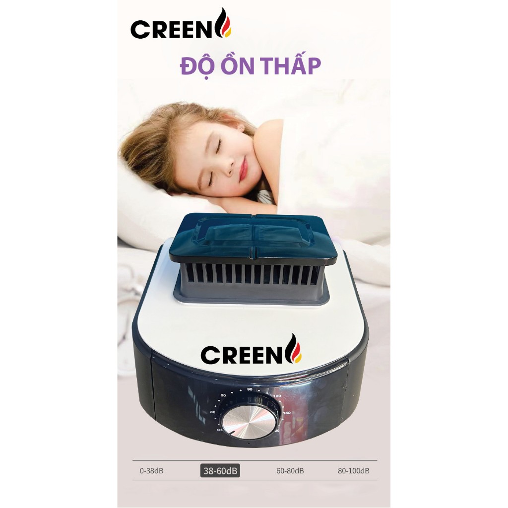 Máy sấy quần áo 2 tầng Creen CR-TS160 công suất 1500W, khối lượng sấy 20kg, sấy khô tĩnh học - Hàng chính hãng