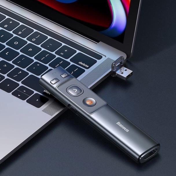 Baseus -BaseusMall VN Bút Laser trình chiếu Baseus Orange Dot Wireless Presenter cho Laptop