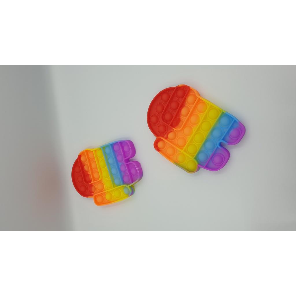 (Màu Đẹp) Pop It, Đồ Chơi Giải Tỏa Căng Thẳng,Push Pop It Fidget Toy Rainbow Color