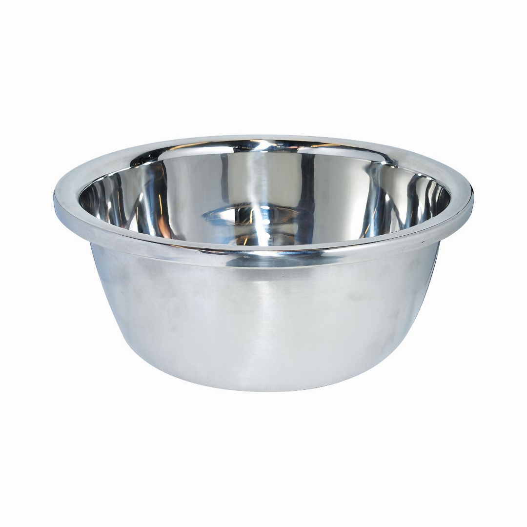Thau inox KG87 rửa rau hoa quả, thực phẩm đa năng dày đẹp sâu lòng 22cm - Hàng chính hãng