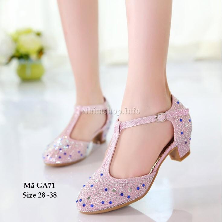 Giày cao gót bé gái GA71 (size cho bé 4 - 12 tuổi)