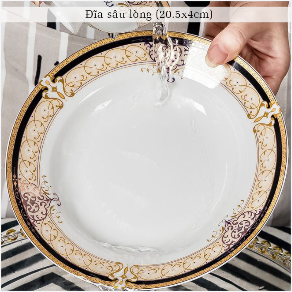 Bộ bát ăn cơm SỨ XƯƠNG Giang Tây cao cấp 28 chi tiết - Bộ chén ăn cơm sang trọng, tinh tế - Bát đĩa mỏng nhẹ nhưng cứng trong và cách nhiệt tốt. Mã GS26