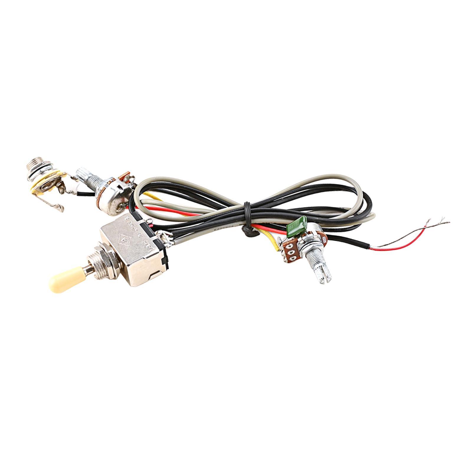 Electric Guitar Wiring Harness Sturdy Lightweight 3 Way Toggle Switch Stable Durable for Guitar Bass Supplies