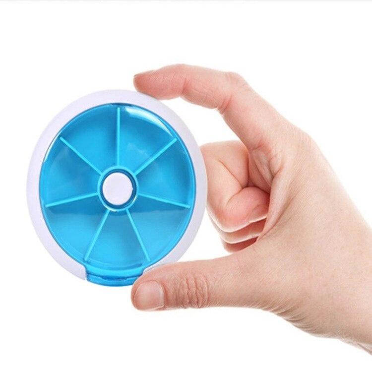7 Day Pill Box Weekly Rotating Travel Pill Case Splitter Pill Organizer Portable Medicine Box Pill Container Health Care Tools