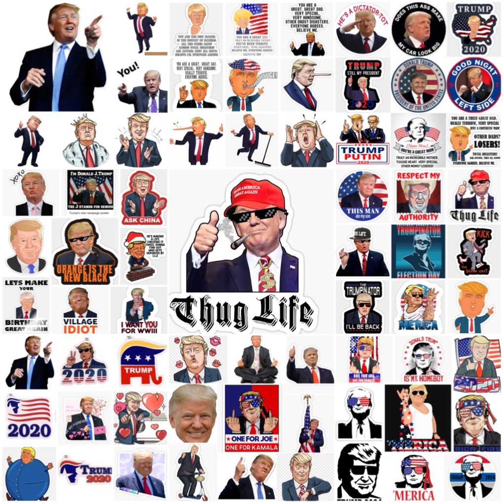 Set 30-60 sticker Donald Trump