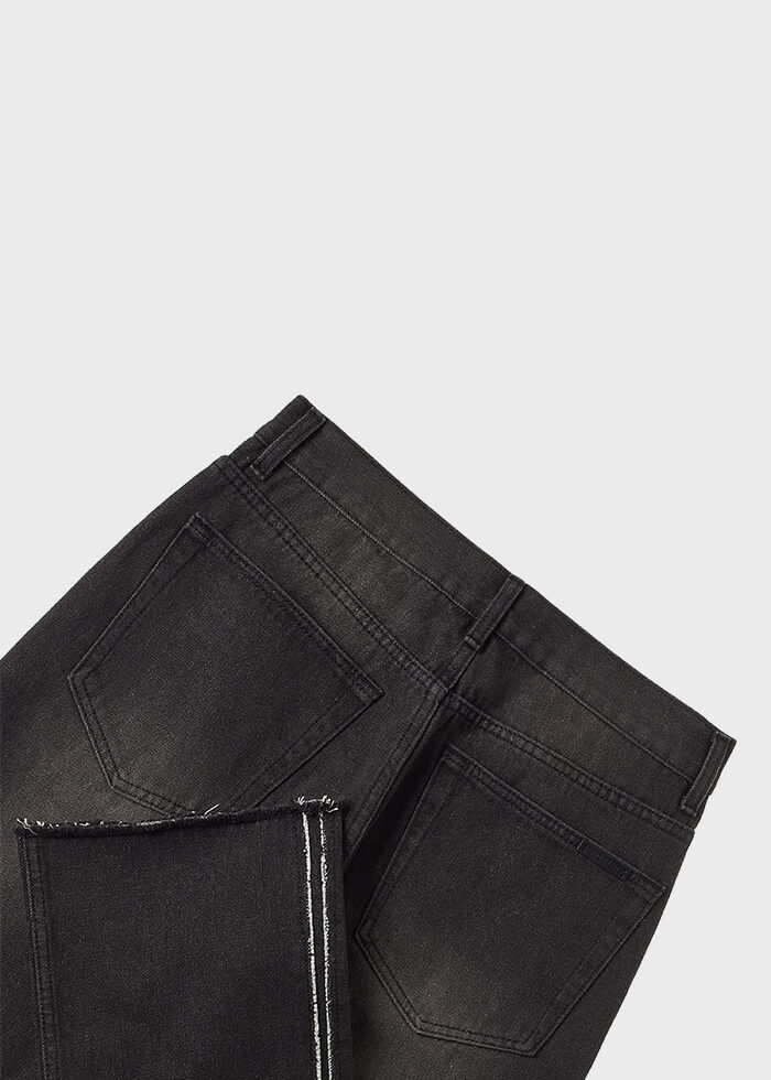 RELAXED FLARE DENIM/ WASHED BLACK