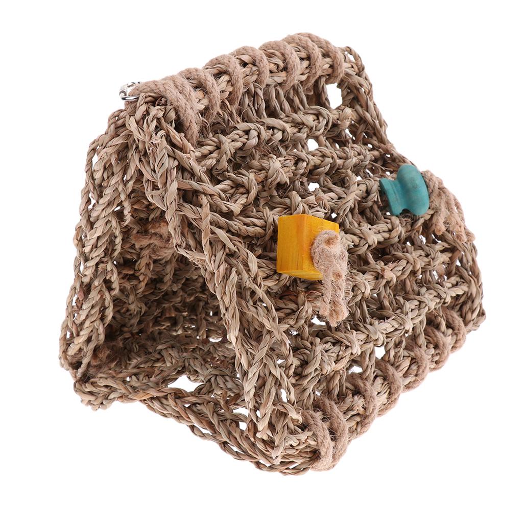 Bird Hammock Hanging Snuggle Cave Hamster Hut Bird Parrot Hideaway Toys S