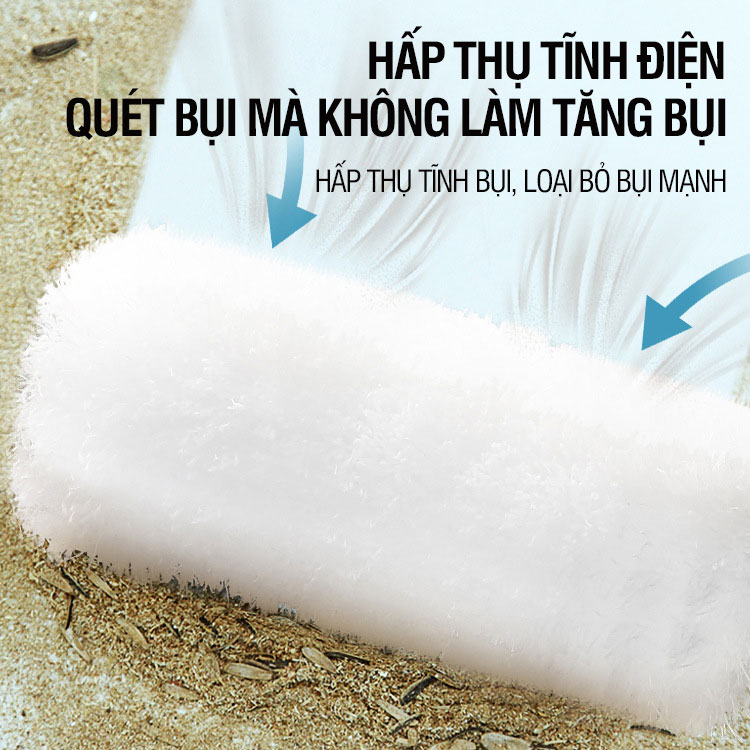 Chổi quét trần nhà, lau bụi đa năng, cán tăng giảm chiều dài OKwife-Duster