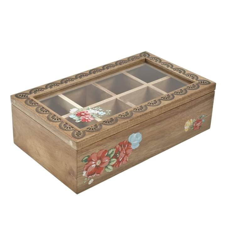 Hộp đựng trà, gia vị 8 ngăn The Pioneer Woman Vintage Hàng chính hãng