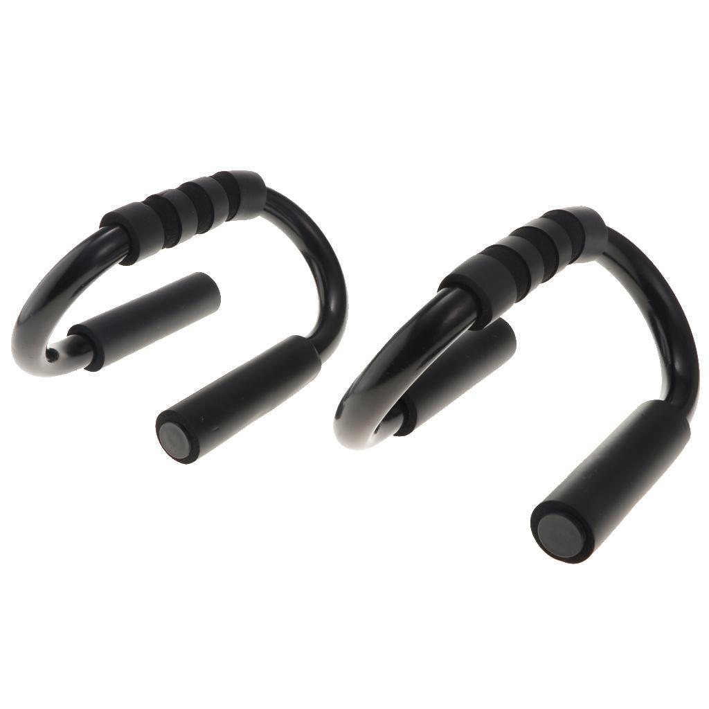 Steel Push Up Bars Chest Muscle Pushup Stands Abs Wheel Roller Trainer Gear